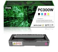 CMADJT Cartuchos de tóner remanufacturados PC300W con Chip de Repuesto para impresoras láser Ricoh PC300W, PC301W, PC311W, MC250FW, MC250FWB y MC251FW para Productos de Oficina,Magenta-1Pack
