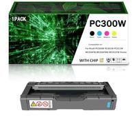 CMADJT Cartuchos de tóner remanufacturados PC300W con Chip de Repuesto para impresoras láser Ricoh PC300W, PC301W, PC311W, MC250FW, MC250FWB y MC251FW para Productos de Oficina,Cyan-1Pack