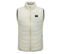 CMADJT Chaleco calefactable de invierno para hombre y mujer, con 28 zonas de calefacción por USB, chaleco térmico de forro polar con control inteligente de temperatura,White-6x_l