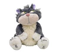 CMADJT Kawaii Lucifer Cat Pillow Peluche de Juguete Divertida Princesa Cenicienta Figura de Felpa súper Suave Little GAL Companion Doll Regalo de cumpleaños para Novia Bestie,Grey-M(35cm)