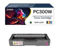 CMADJT Paquete Combinado de Cartuchos de tóner de Alto Rendimiento PC300W MC250FW, Repuesto para impresoras Ricoh de Las Series PC300W, PC301W, PC311W, MC250FW, MC250FWB y MC251FW,Magenta-1Pack