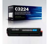 CMADJT Paquete de 4 Cartuchos de tóner compatibles C3224 BK/C/M/Y C3210K0 C3210C0 C3210Y0 C3210M0 para Impresora láser Color Lexmark C3224 C3326 C3426 MC3224 MC3326 MC3426 C3224dw,Cyan-1Pack