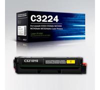 CMADJT Paquete de 4 Cartuchos de tóner compatibles C3224 BK/C/M/Y C3210K0 C3210C0 C3210Y0 C3210M0 para Impresora láser Color Lexmark C3224 C3326 C3426 MC3224 MC3326 MC3426 C3224dw,Yellow-1Pack