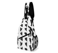 Cmagnifico Bolsa cruzada, bolsa de pecho de camuflaje azul, bolsa bandolera para viajes, compras, deportes, Lindo grupo de gatos negros, 38x20cm