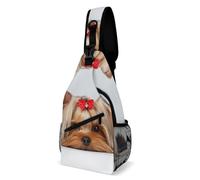 Cmagnifico Bolsa cruzada, bolsa de pecho de libélula colorida, bolsa bandolera para viajes, compras, deportes, Yorkshire Terrier., 38x20cm