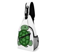 Cmagnifico Bolsa cruzada, bolsa de pecho de pollo de colores extraños, bolsa bandolera para viajes, compras, deportes, Patrón de tortuga, 38x20cm