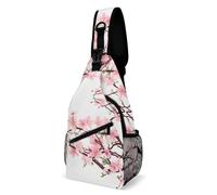 Cmagnifico Bolsa cruzada, bolsa de pecho de pollo de colores extraños, bolsa bandolera para viajes, compras, deportes, Flores de cerezo tentadoras, 38x20cm