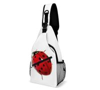 Cmagnifico Bolsa cruzada, bolsa de pecho del alfabeto de lenguaje de signos, bolsa bandolera para viajes, compras, deportes, Linda mariquita, 38x20cm