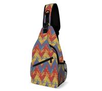 Cmagnifico Bolsa cruzada, divertida bolsa de pecho de bulldog inglés, bolsa bandolera para viajes, compras, deportes, Nativo americano, 38x20cm