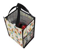 Cmagnifico Bolsa de almuerzo moderna de mediados de siglo con bolsillos exteriores, bolsa de almuerzo para el trabajo, picnic, viajes