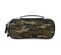 Cmagnifico Bolsa de cosméticos portátil de poliuretano, bolsa de papelería de camuflaje militar utilizada como estuche para oficina y escuela, bolsa de viaje de negocios o caja de herramientas