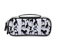 Cmagnifico Bolsa de cosméticos portátil de poliuretano, bolsa de papelería de perro galgo italiano, se utiliza como estuche para lápices para oficina y escuela, bolsa de viaje de negocios o caja de