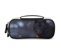 Cmagnifico Bolsa de cosméticos portátil de poliuretano, bolsa de papelería Fantasy WolfStationery utilizada como estuche para lápices para oficina y escuela, bolsa de viaje de negocios o caja de