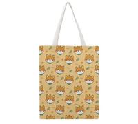 Cmagnifico Bolsa de lona para mujer, bonita bolsa de mano de erizo, bolsa de hombro para mujer, para el trabajo y uso diario, Lindo Shiba Inu, 38x46cm