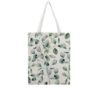 Cmagnifico Bolsa de lona para mujer, bonita bolsa de mano de erizo, bolsa de hombro para mujer, para el trabajo y uso diario, Hojas de eucalipto, 38x46cm