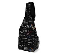 Cmagnifico Bolso cruzado, bolsa de pecho de calavera de Dia De Los Muertos, bolsa bandolera para viajes, compras, deportes, Matemáticas Lineales Educación Matemática, 38x20cm