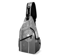 Cmagnifico Bolso cruzado, bolsa de pecho de mariposa blanca y diente de león, bolsa bandolera para viajes, compras, deportes