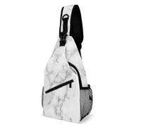 Cmagnifico Bolso cruzado, bolsa de pecho de mármol ligero, bolsa bandolera para viajes, compras, deportes, Estilo:, 38x20cm