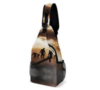 Cmagnifico Bolso cruzado, Zombies Dead Men Walking Body at Night Bolsa de pecho para viajes, compras, deportes