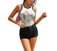 Cmagnifico Camiseta sin mangas con la bandera de Venezuela para mujer, camiseta sin mangas, camiseta de yoga, chaleco deportivo, Loro cacatúa, XXL