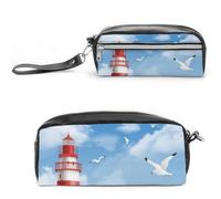 Cmagnifico Estuche de cuero para lápices, bolsa de papelería para oficina y escuela, bolsa de viaje de negocios o caja de herramientas pequeña, bolsa de maquillaje, Estilo:, 20*10*5.5cm, Estuche para