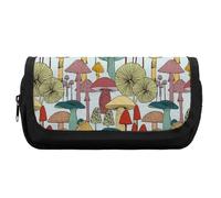 Cmagnifico Estuche de doble capa, bolsa de papelería de hongos utilizada como estuche para lápices, Setas, One Size, Estuche para lápices