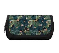 Cmagnifico Estuche de doble capa, patrón japonés, bolsa de papelería utilizada como estuche para lápices, Palmera hawaiana, One Size, Estuche para lápices