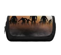 Cmagnifico Estuche de doble capa, Zombies Dead Men Walking Body at NightStationery Bag Utilizado como estuche para lápices para oficina y escuela, bolsa de viaje de negocios o pequeña caja de