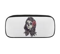 Cmagnifico Estuche de poliuretano para lápices, bolsa de papelería de calavera para oficina y escuela, bolsa de viaje de negocios o caja de herramientas pequeña, bolsa de maquillaje, Estilo:, Talla