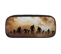 Cmagnifico Estuche de poliuretano, Zombies Dead Men Walking Body at NightStationery Bag utilizado como estuche para lápices para oficina y escuela, bolsa de viaje de negocios o pequeña caja de