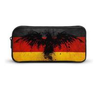 Cmagnifico Estuche para lápices, bolsa de papelería con estampado de vaca negra, bolsa de viaje de negocios o caja de herramientas pequeña, bolsa de maquillaje para niñas, Águila bandera de Alemania