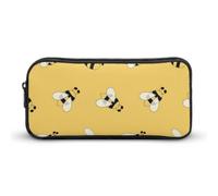 Cmagnifico Estuche para lápices, bolsa de papelería moderna de mediados de siglo, bolsa de viaje de negocios o caja de herramientas pequeña, bolsa de maquillaje para niñas, Linda abeja, 22*12*5cm