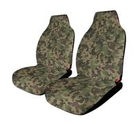 Cmagnifico Funda para asiento delantero de coche, funda de asiento de coche de camuflaje verde, protector universal de asiento de coche