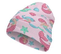 Cmagnifico Gorro de punto, diseño de plátanos de dibujos animados, gorro térmico suave y elástico para hombres y mujeres, Hermoso patrón de sirena, Talla única