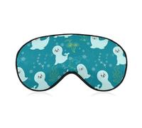 Cmagnifico Máscara de ojos de tela suave, bonita máscara para dormir, máscara de ojos para dormir con diadema ajustable para hombres y mujeres