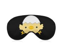 Cmagnifico Máscara de ojos de tela suave, máscara de dormir de pollito de cáscara de huevo, máscara de ojos para dormir con diadema ajustable para hombres y mujeres