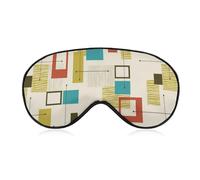 Cmagnifico Máscara de ojos de tela suave, máscara de dormir moderna de mediados de siglo, máscara de ojos para dormir con diadema ajustable para hombres y mujeres