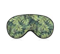 Cmagnifico Máscara de ojos de tela suave, máscara para dormir con hojas de plantas tropicales, máscara de ojos para dormir con diadema ajustable para hombres y mujeres