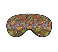 Cmagnifico Máscara de ojos de tela suave, máscara para dormir con patrón de retazos africanos, máscara de ojos para dormir con diadema ajustable para hombres y mujeres