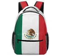 Cmagnifico Mochila casual de tela Oxford duradera, mochila de bandera de México, bolsa universitaria para niños, niñas, viajes, deportes