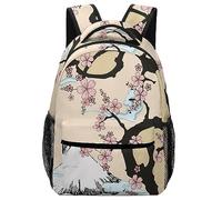 Cmagnifico Mochila casual de tela Oxford duradera, mochila de cerezo de montaña Fuji en Japón, bolsa universitaria para niños, niñas, viajes, deportes