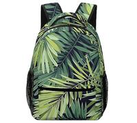 Cmagnifico Mochila casual de tela Oxford duradera, mochila de hojas de plantas tropicales, bolsa universitaria para niños, niñas, viajes, deportes