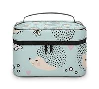 Cmagnifico Neceser de viaje de piel con diseño de mandala de gato siamés tailandés para mujer, Estilo-4, 25x18x15cm