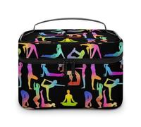 Cmagnifico Neceser de viaje de piel para mujer, diseño de pata de bulldog francés y perro, Estilo-1, 25x18x15cm