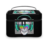 Cmagnifico Neceser de viaje de piel para mujer, diseño de pata de bulldog francés y perro, Estilo-4-1, 25x18x15cm