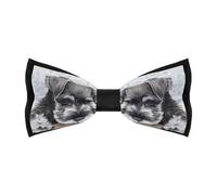 Cmagnifico Pajarita preatada para hombre, bonito moño de perro Schnauzer, pajarita ajustable para fiestas, Lindo perro Schnauzer, Taille unique