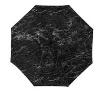 Cmagnifico Paraguas plegable, paraguas de mármol negro, paraguas de viaje resistente al viento y a la lluvia, mármol negro, Manual