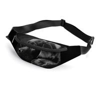 Cmagnifico Riñonera ajustable con diseño de cachorro labrador negro para correr, caminar, senderismo, Arte de cachorro labrador negro, 36*15cm