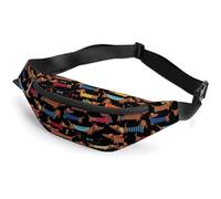 Cmagnifico Riñonera ajustable con texto en inglés "I Love My Dog" para correr, caminar, senderismo, I Love My Dog Dachshunds, 36*15cm