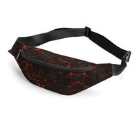 Cmagnifico Riñonera ajustable para correr, caminar, senderismo, Grieta de lava volcánica, 36*15cm
